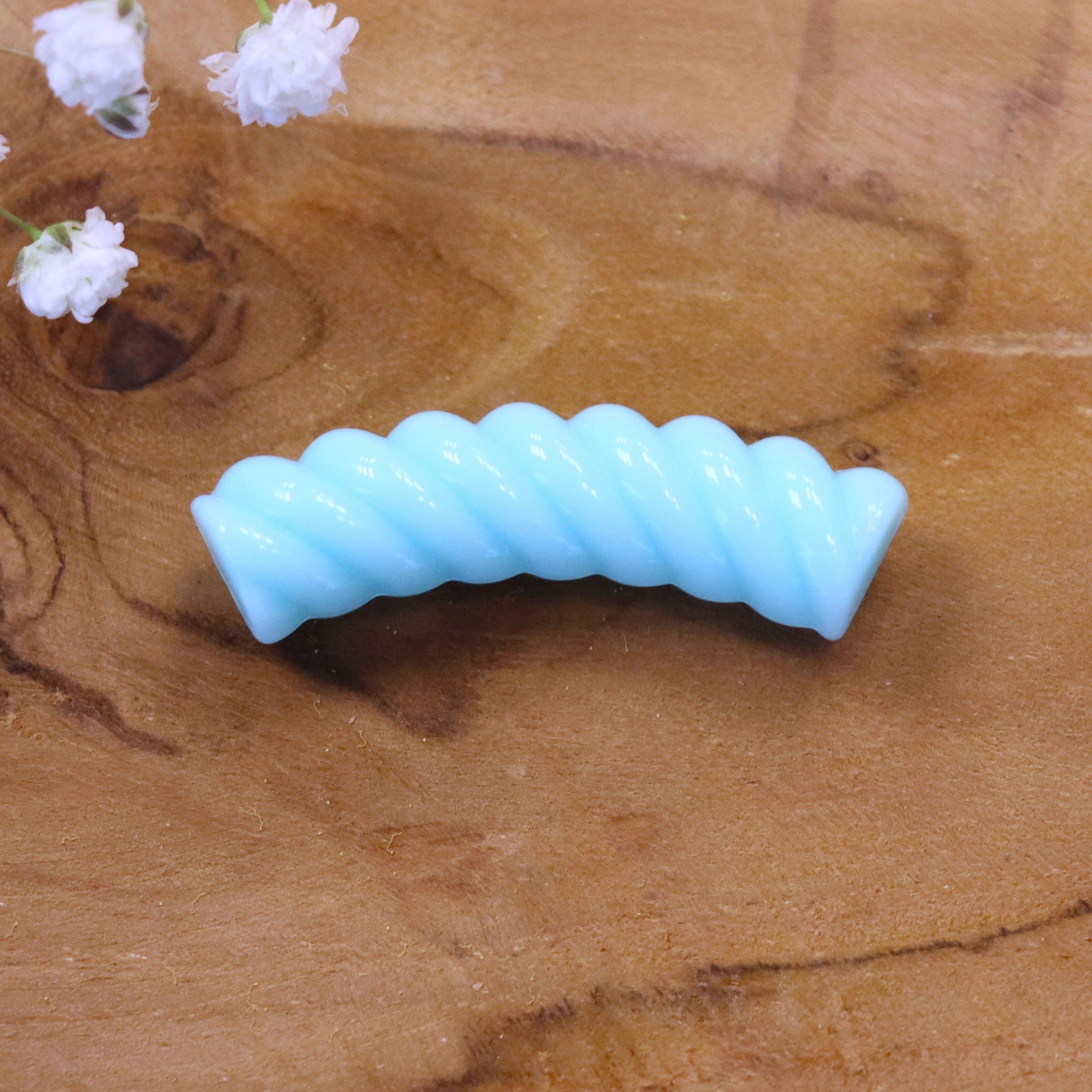 Acryl tube twisted - lichtblauw