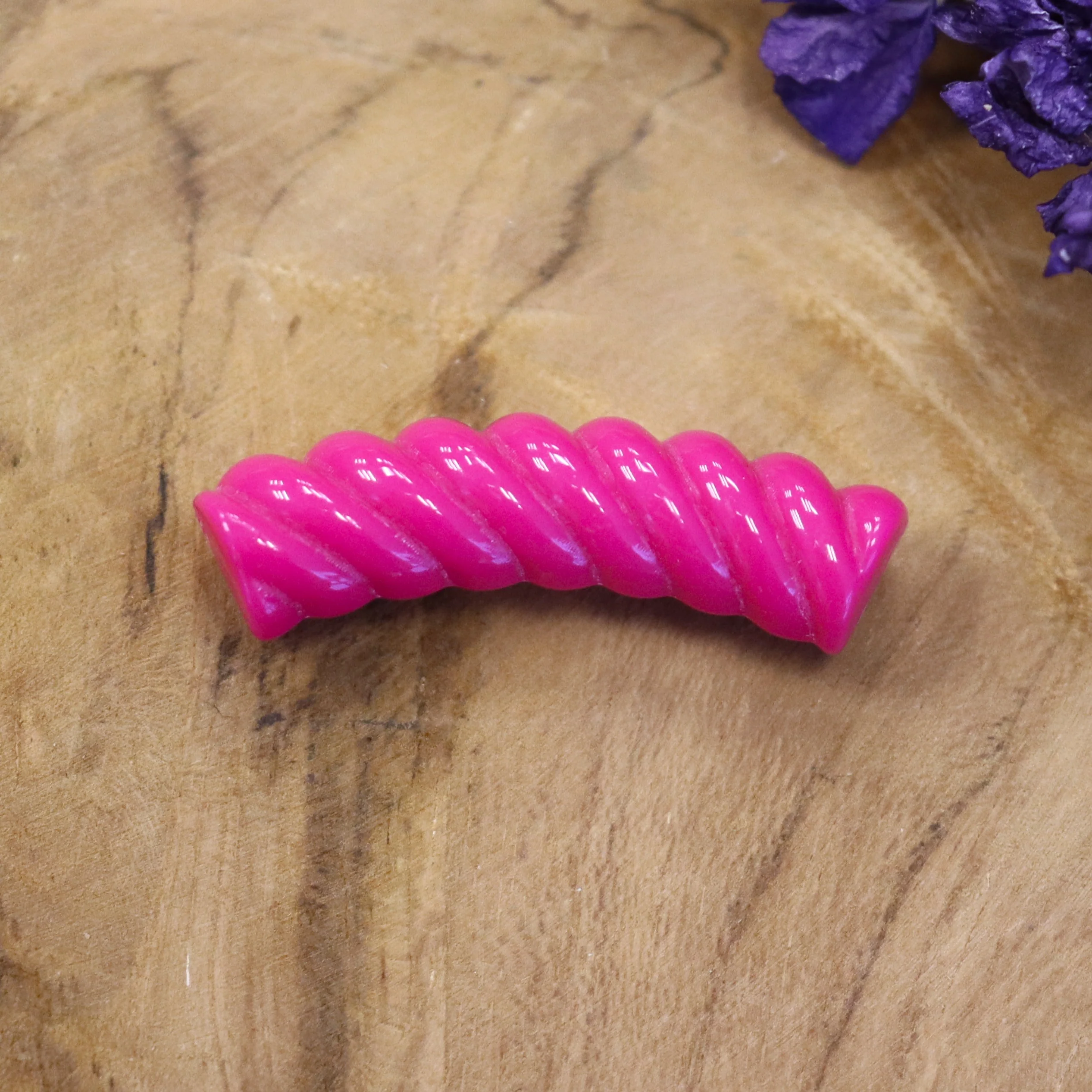 Acryl tube twisted - magenta