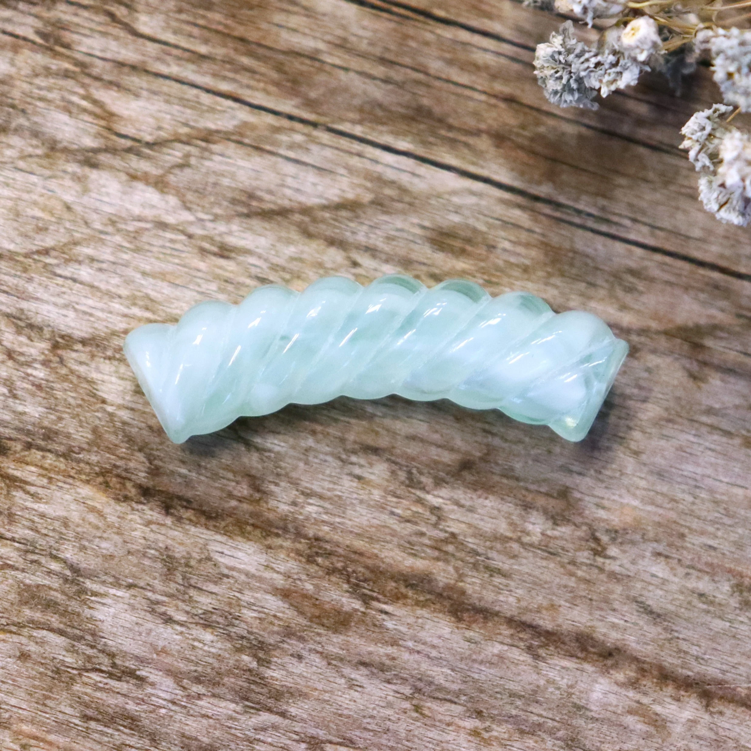 Acryl tube twisted - transparant blauw