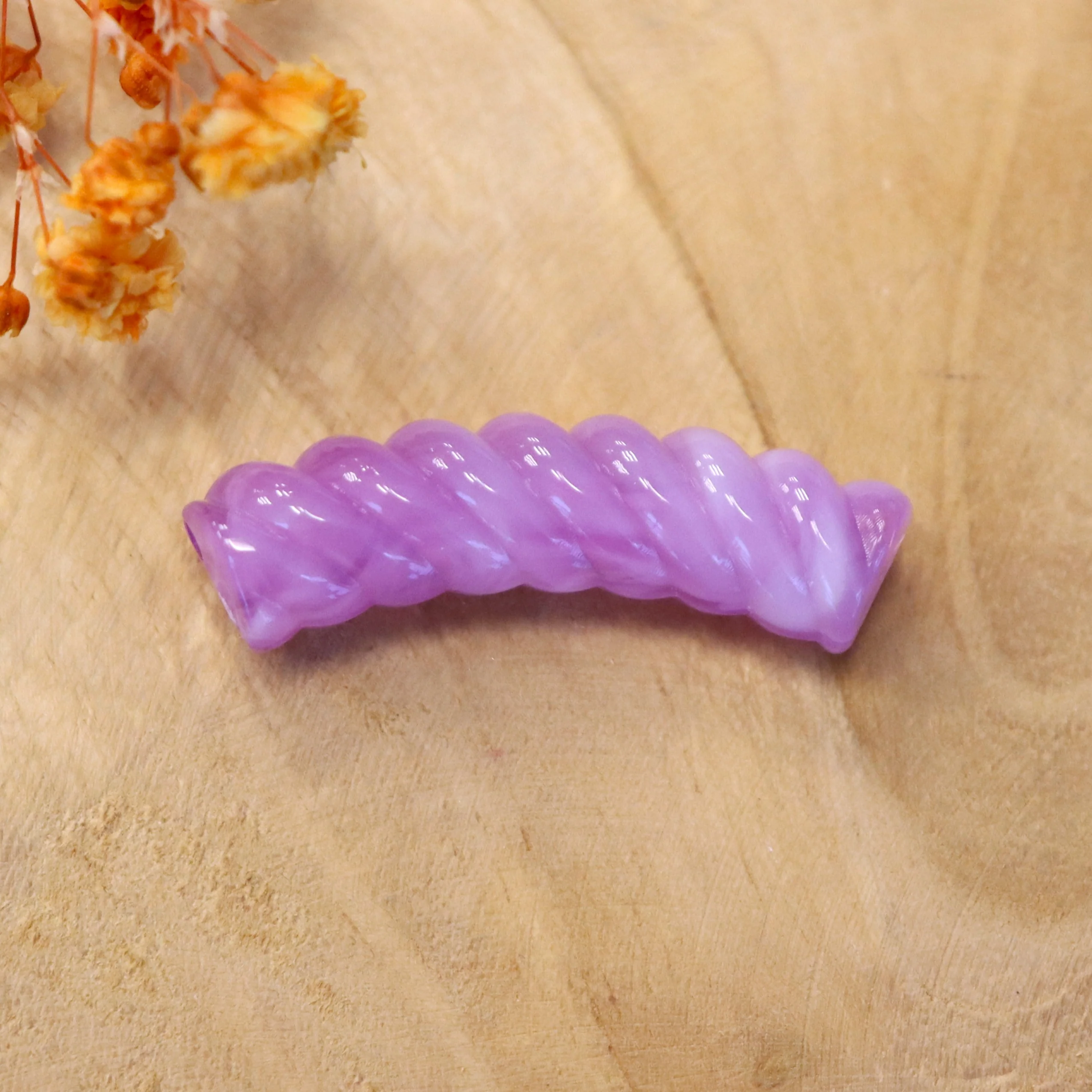 Acryl tube twisted - transparant lila