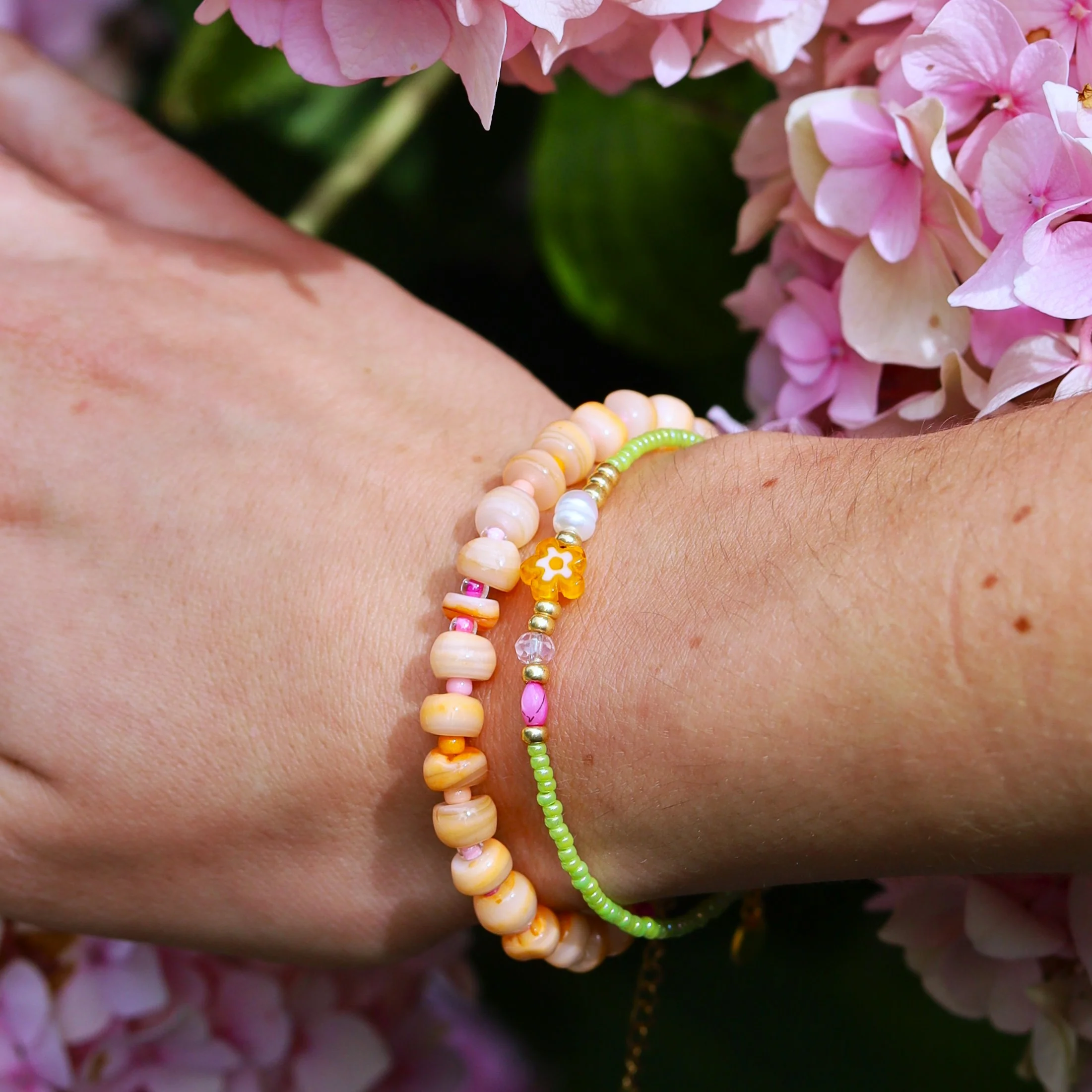 Armband met oranje schelp - Image 4