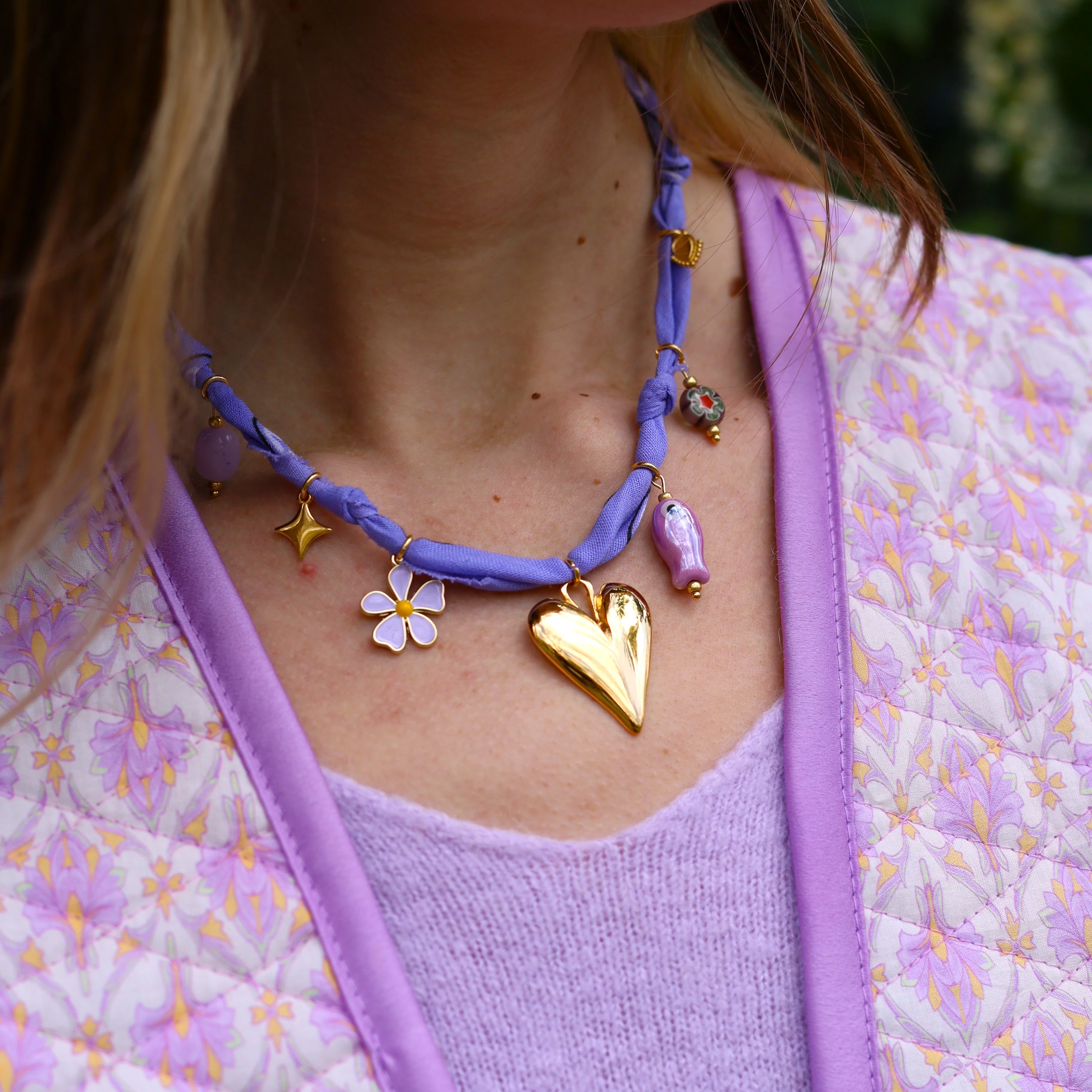 Bandana ketting - lila - Image 2