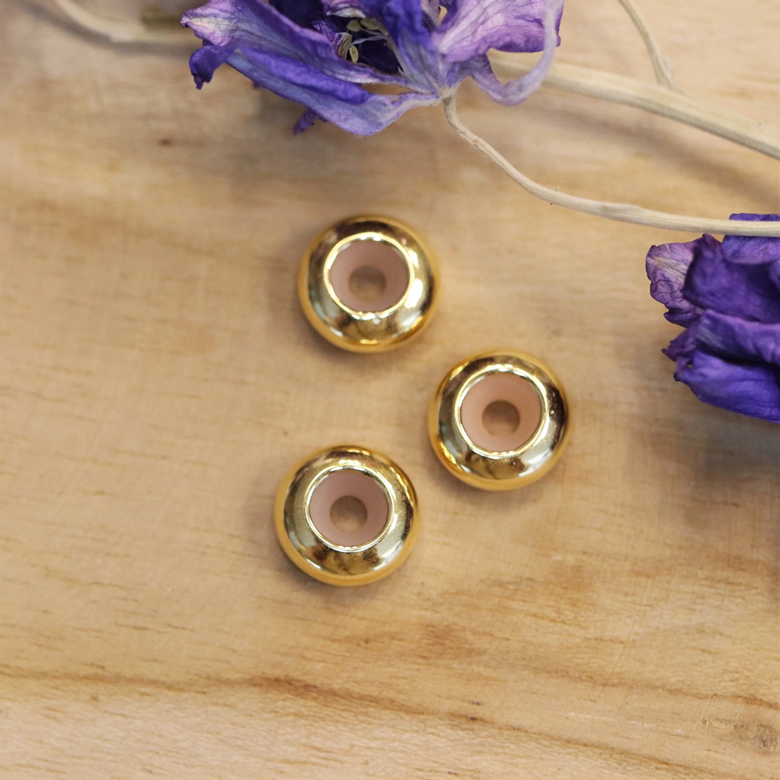 Beadstopper met rubberen binnenkant DQ GOUD