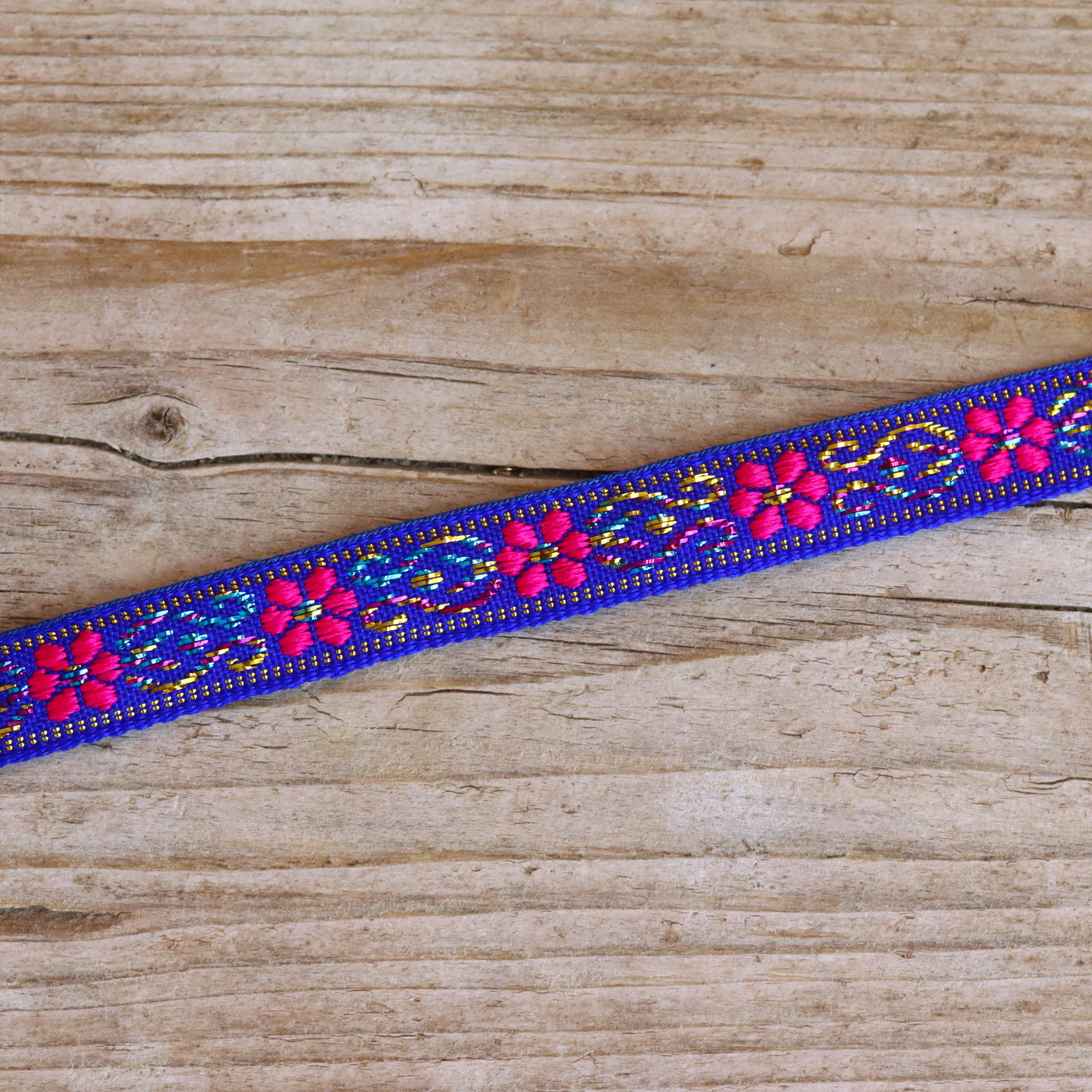 Bloemen lint - blauw