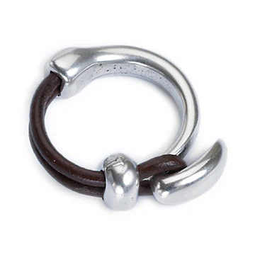 Halve ring massief DQ zilver - Image 2
