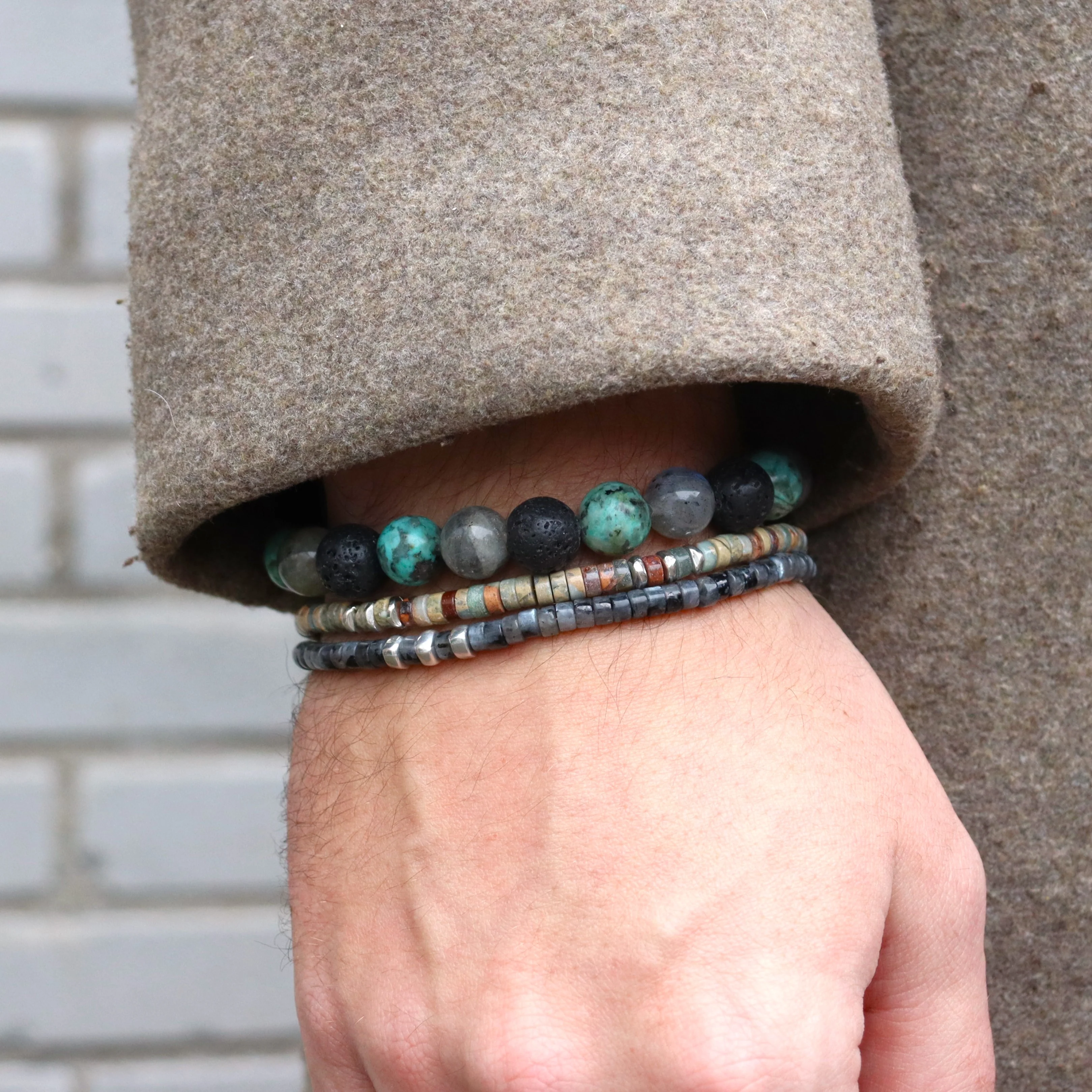 Herenarmband met amazoniet - met slot - Image 3