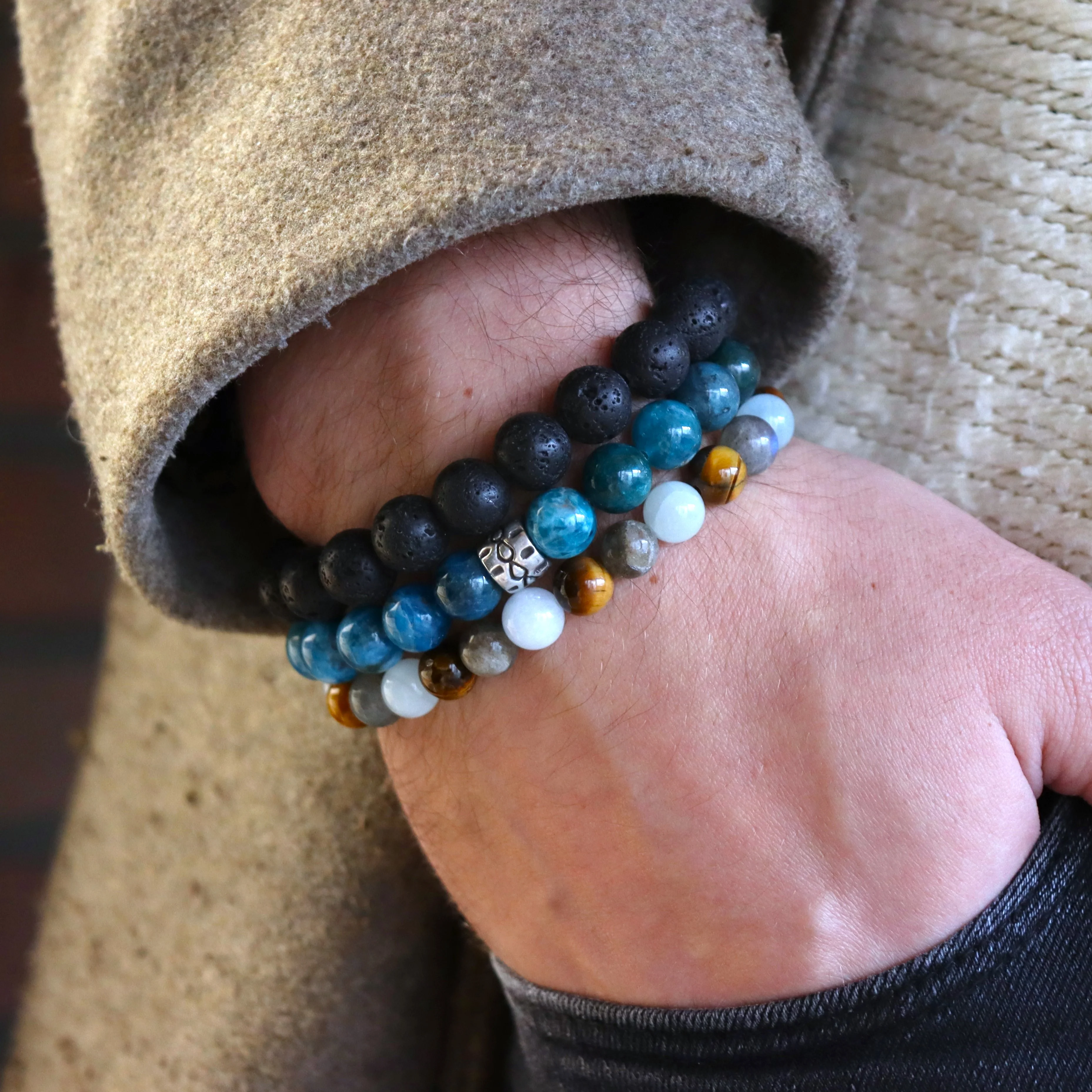 Herenarmband met apatite - Image 2