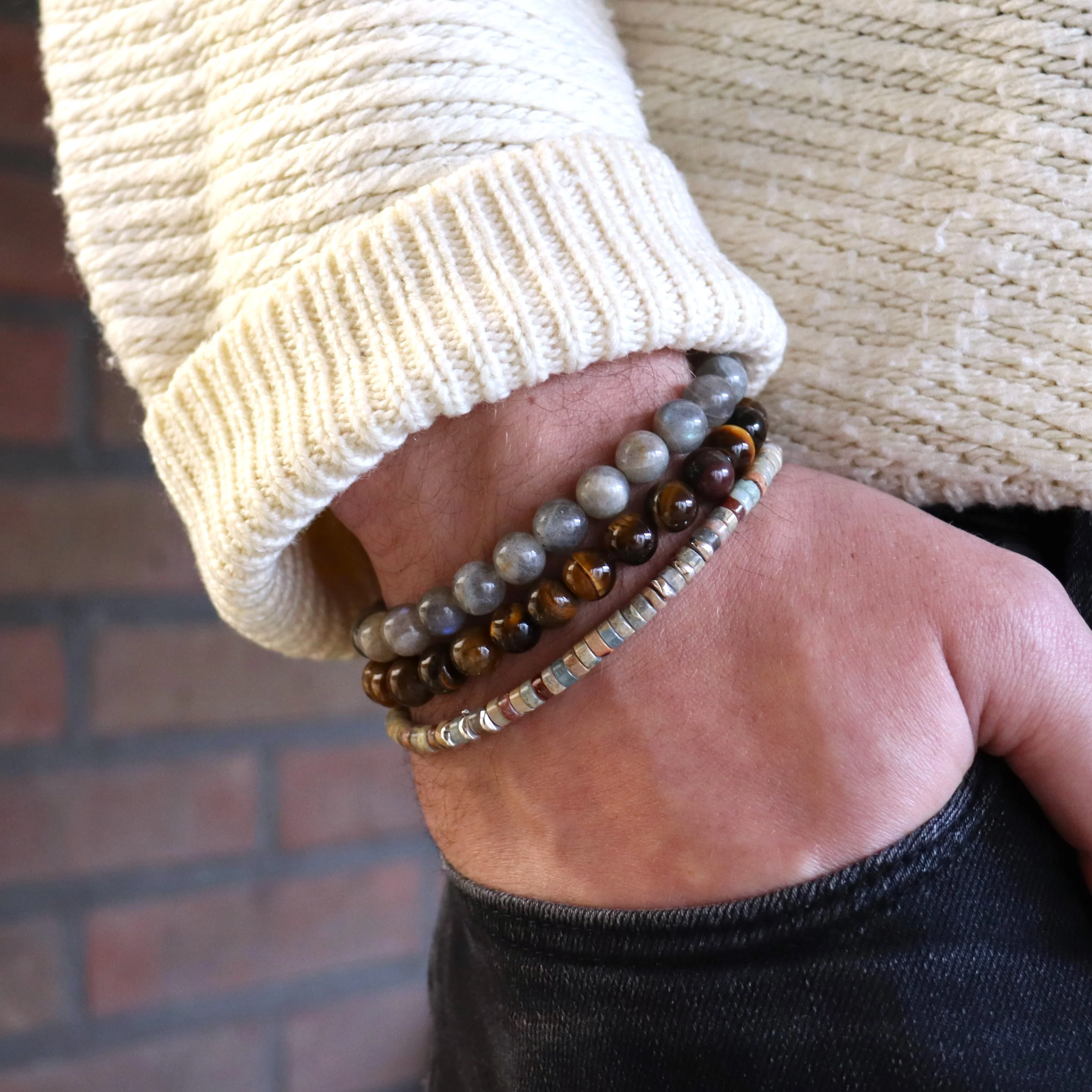 Herenarmband met labradoriet - Image 2