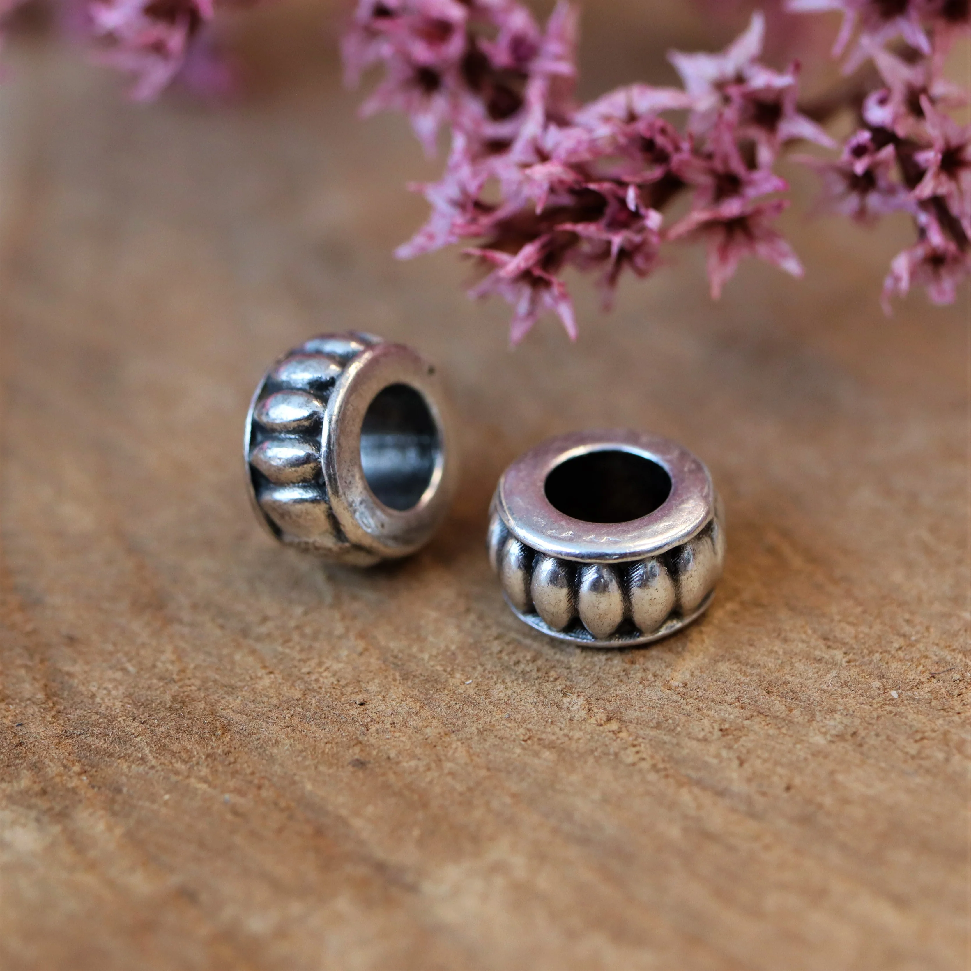 Kraal DQ zilver ring met dots