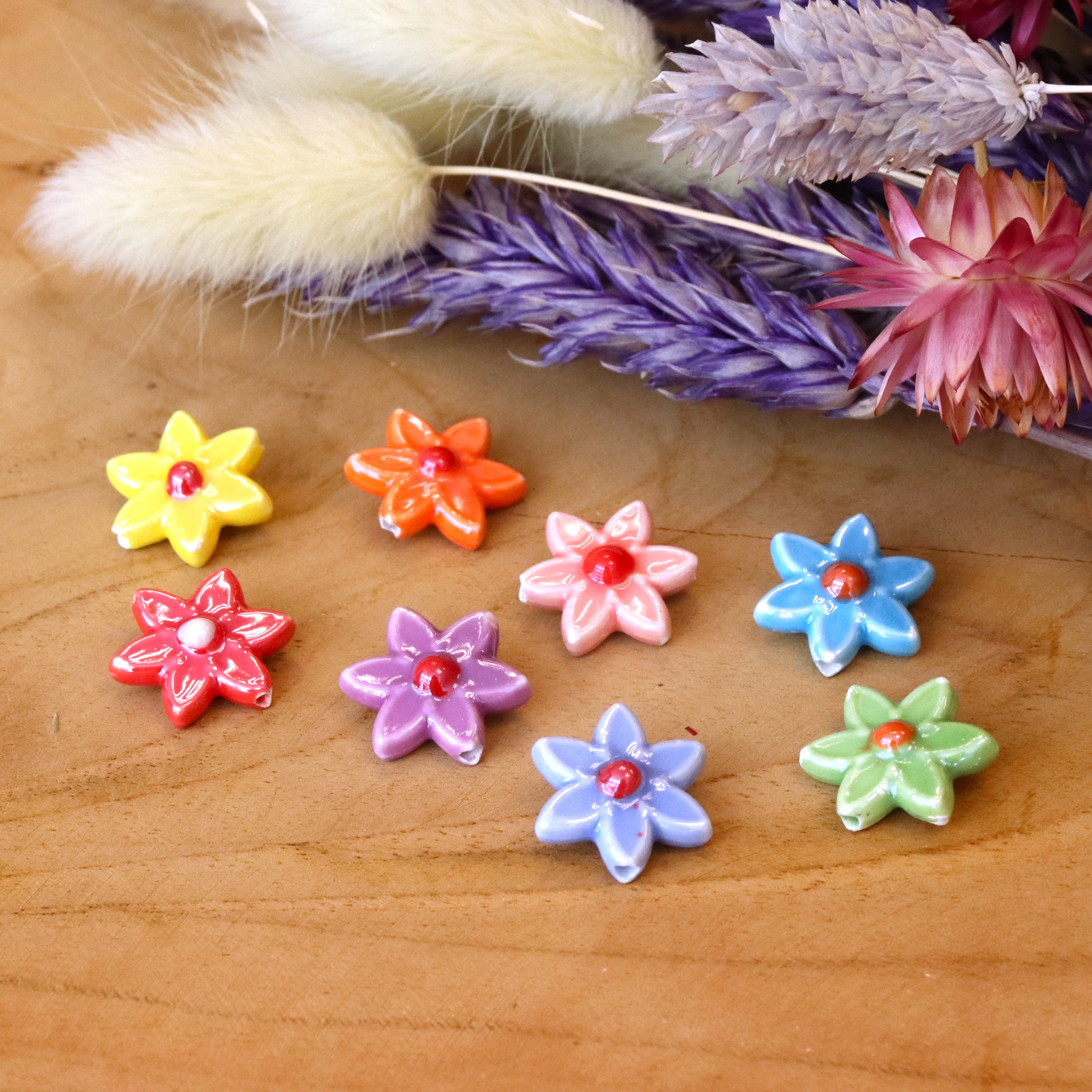 Kraal lila - Bloem porselein - Image 2