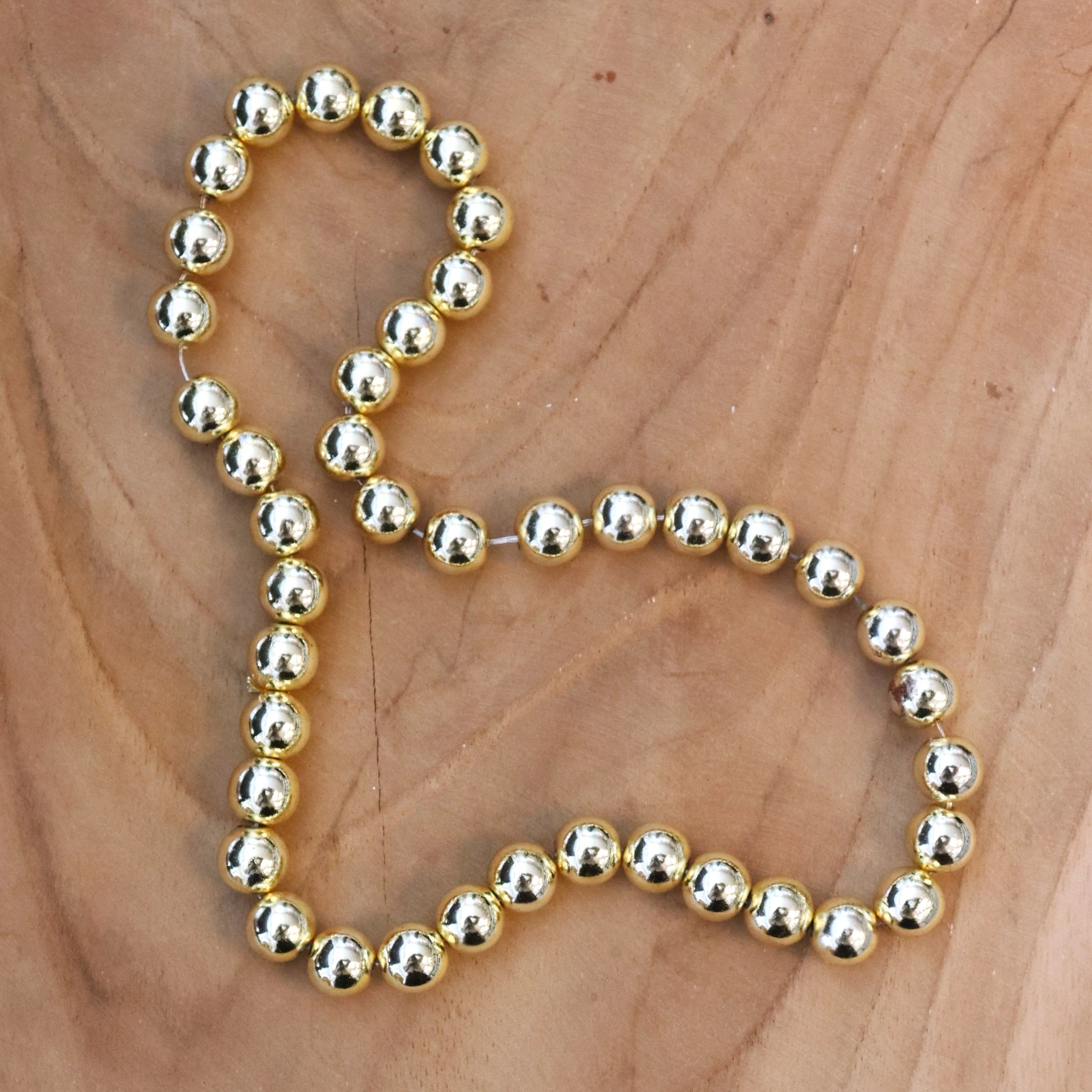 Kralenstreng - electroplated hematiet goud diverse maten - Image 5