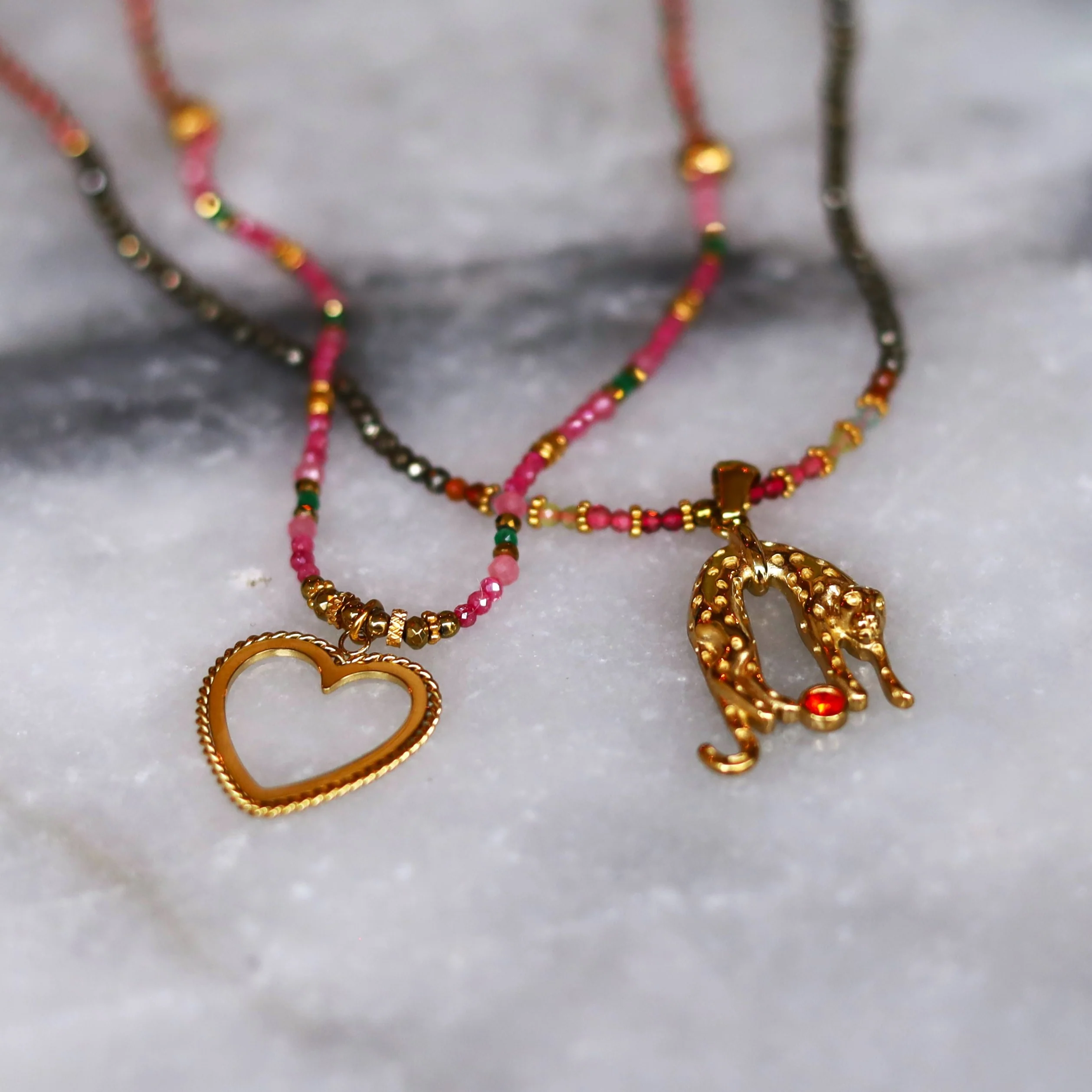 Kralenketting - met panterbedel - Image 4