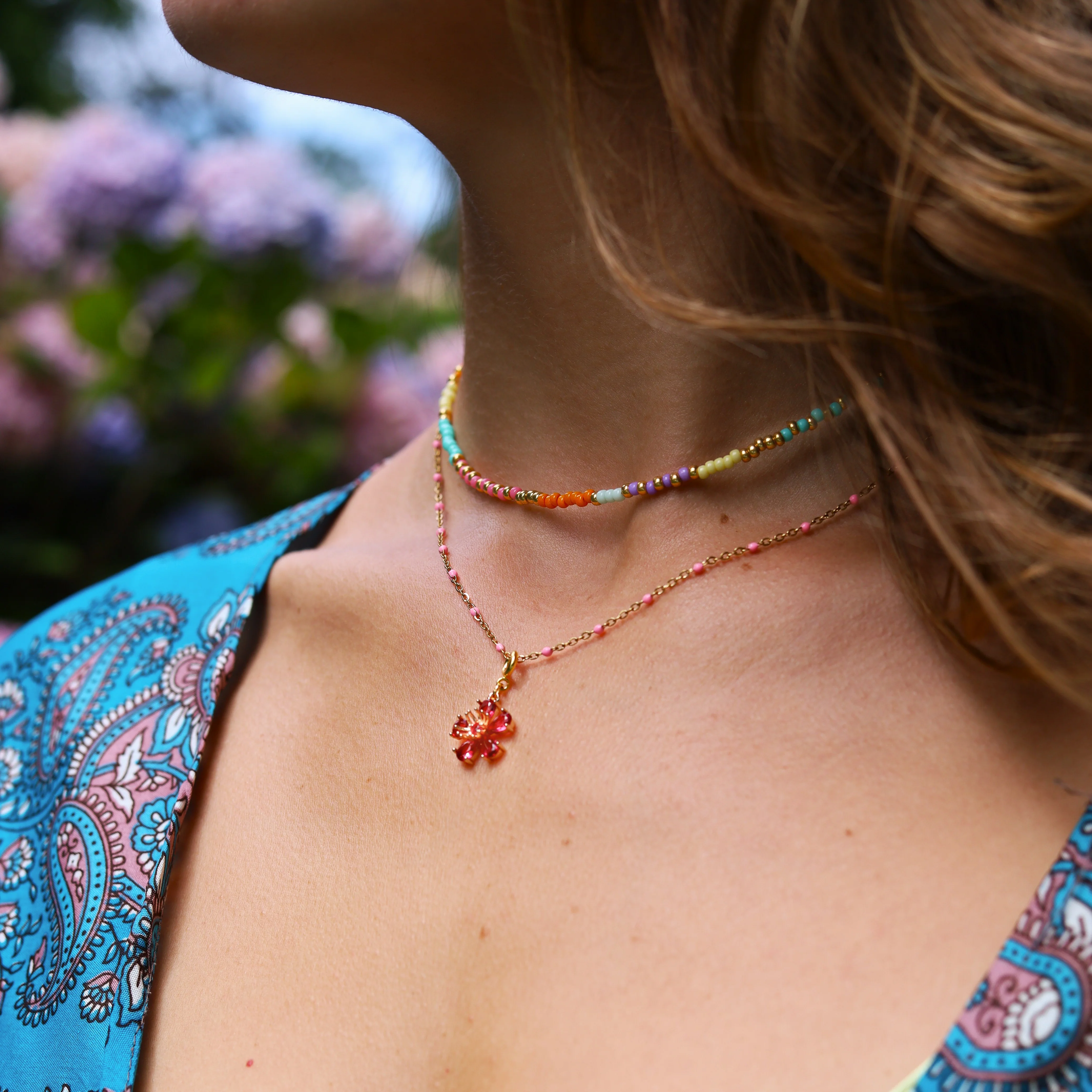Kralenketting Miyuki - pastelkleuren goud - Image 2