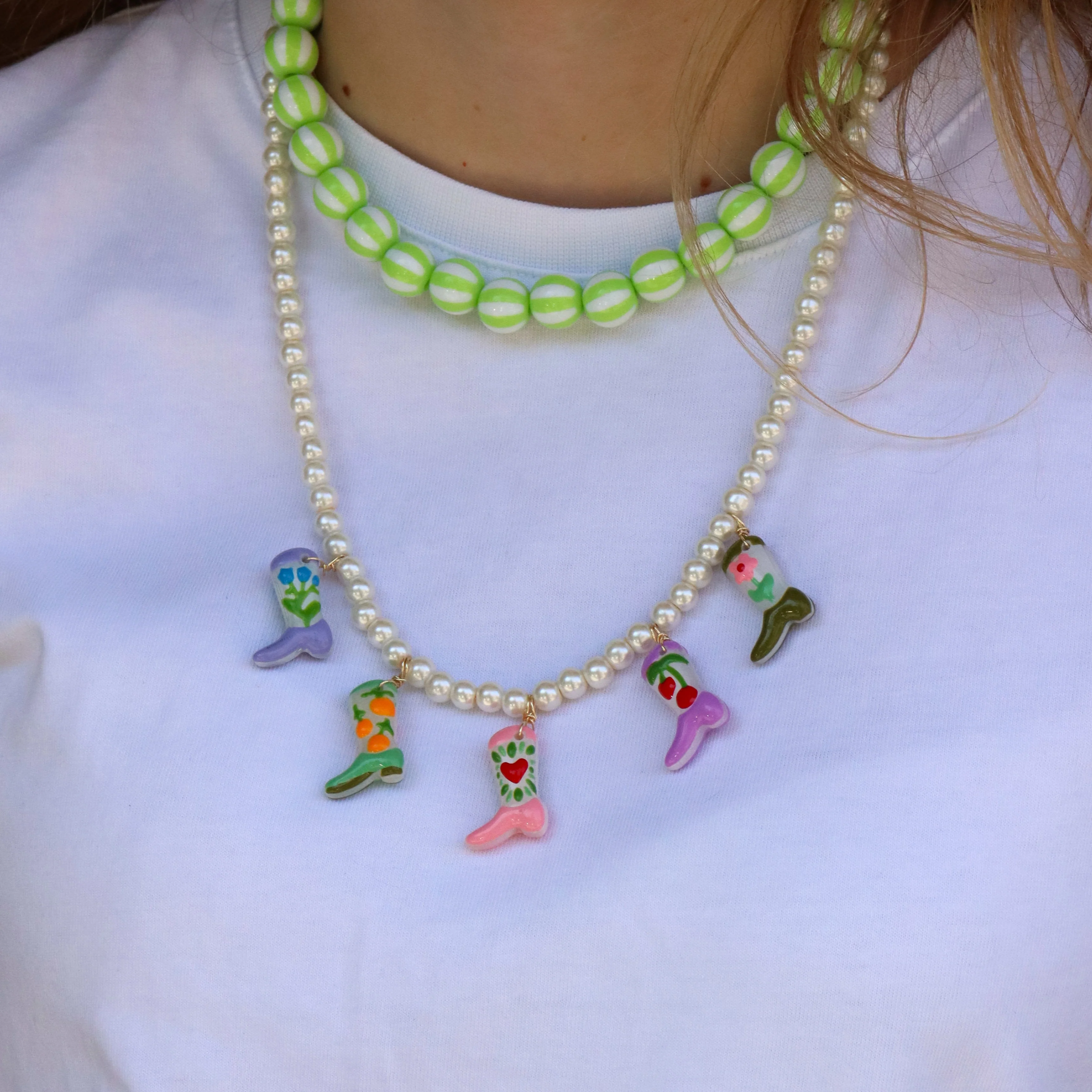 Kralenketting - parels met cowboylaarzen - Image 2