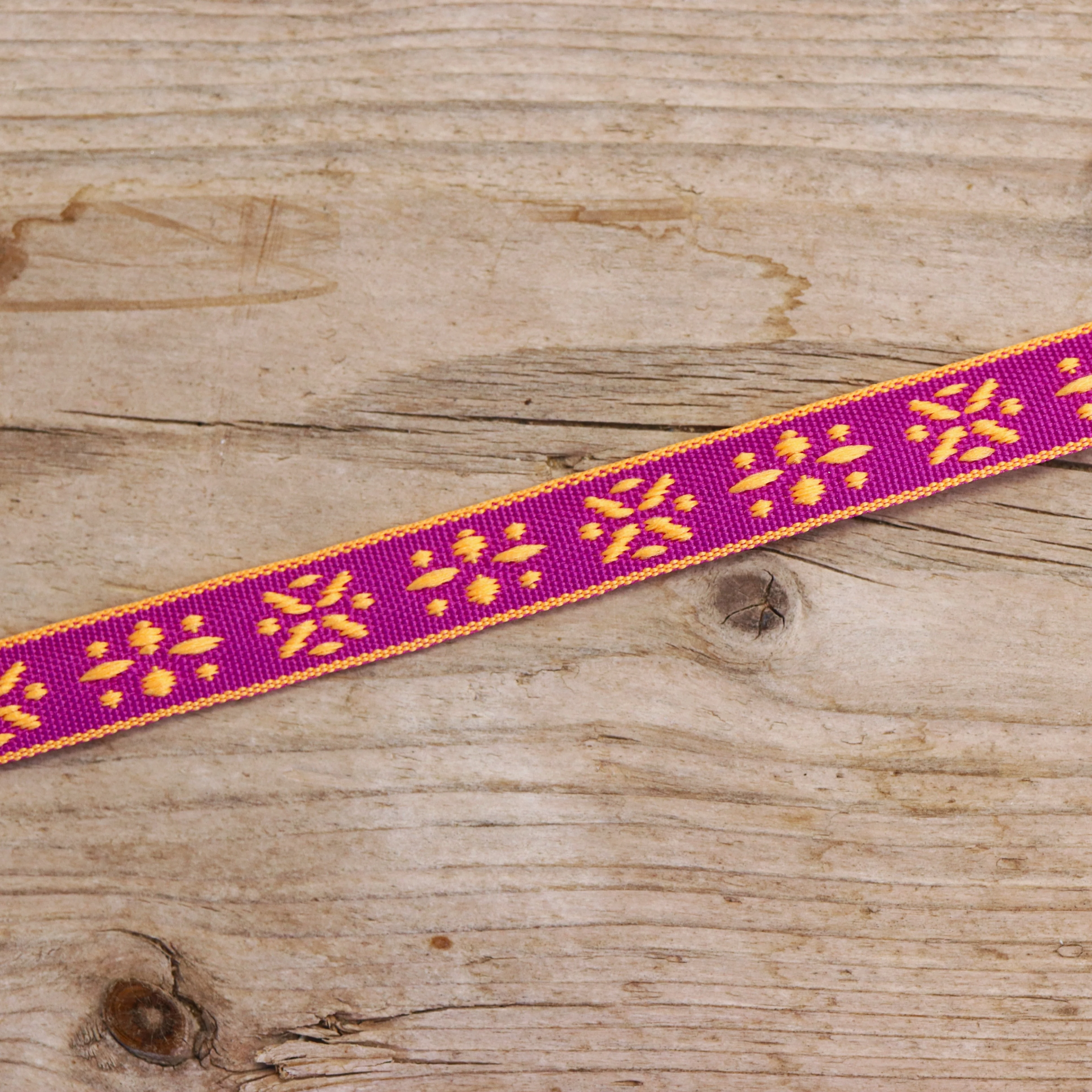 Lint boho print paars-oranje