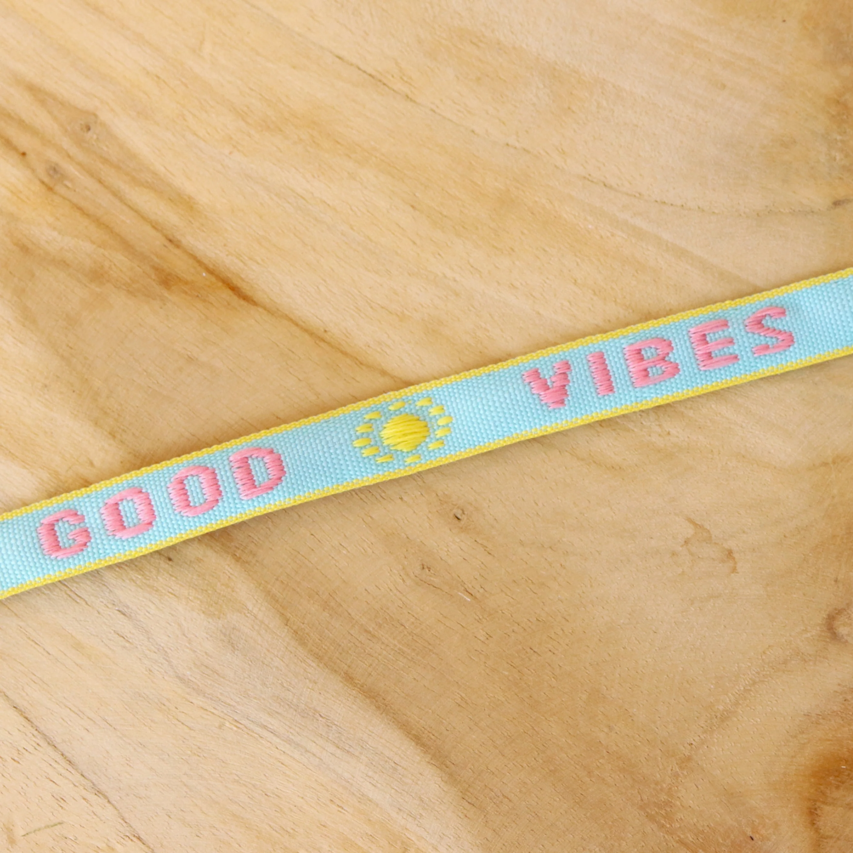Lint good vibes blauw-roze