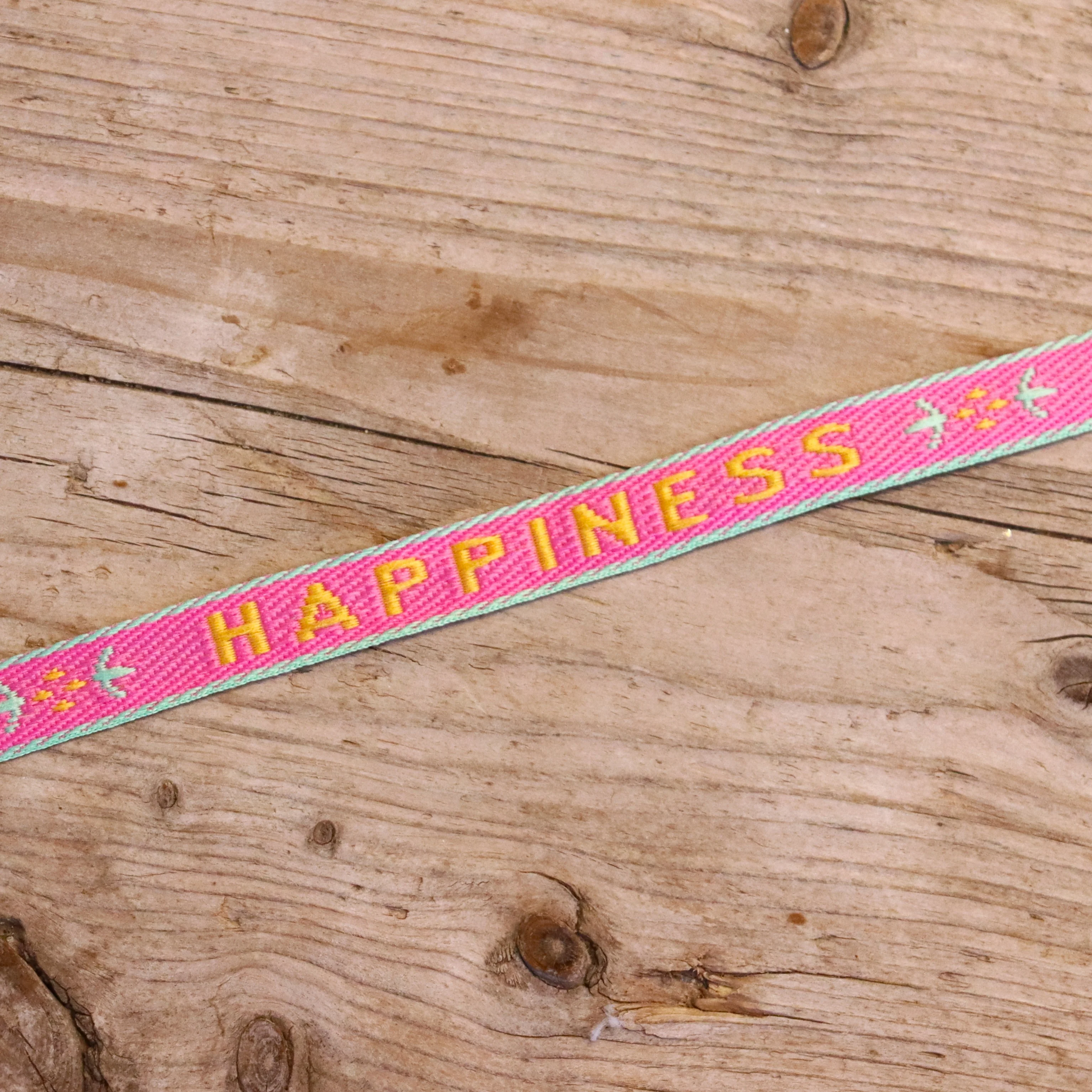 Lint happiness roze-blauw-geel