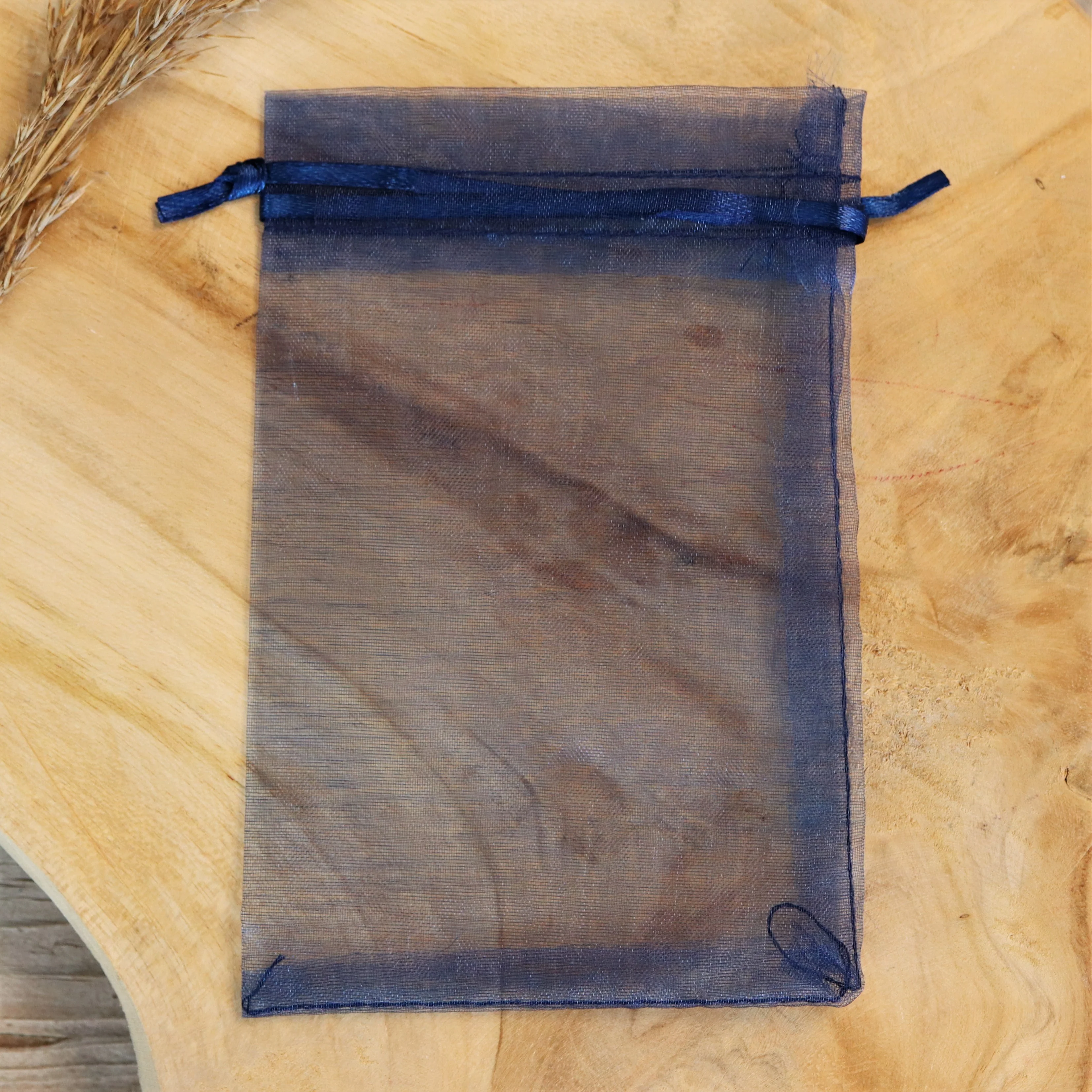 Organza zakje donkerblauw
