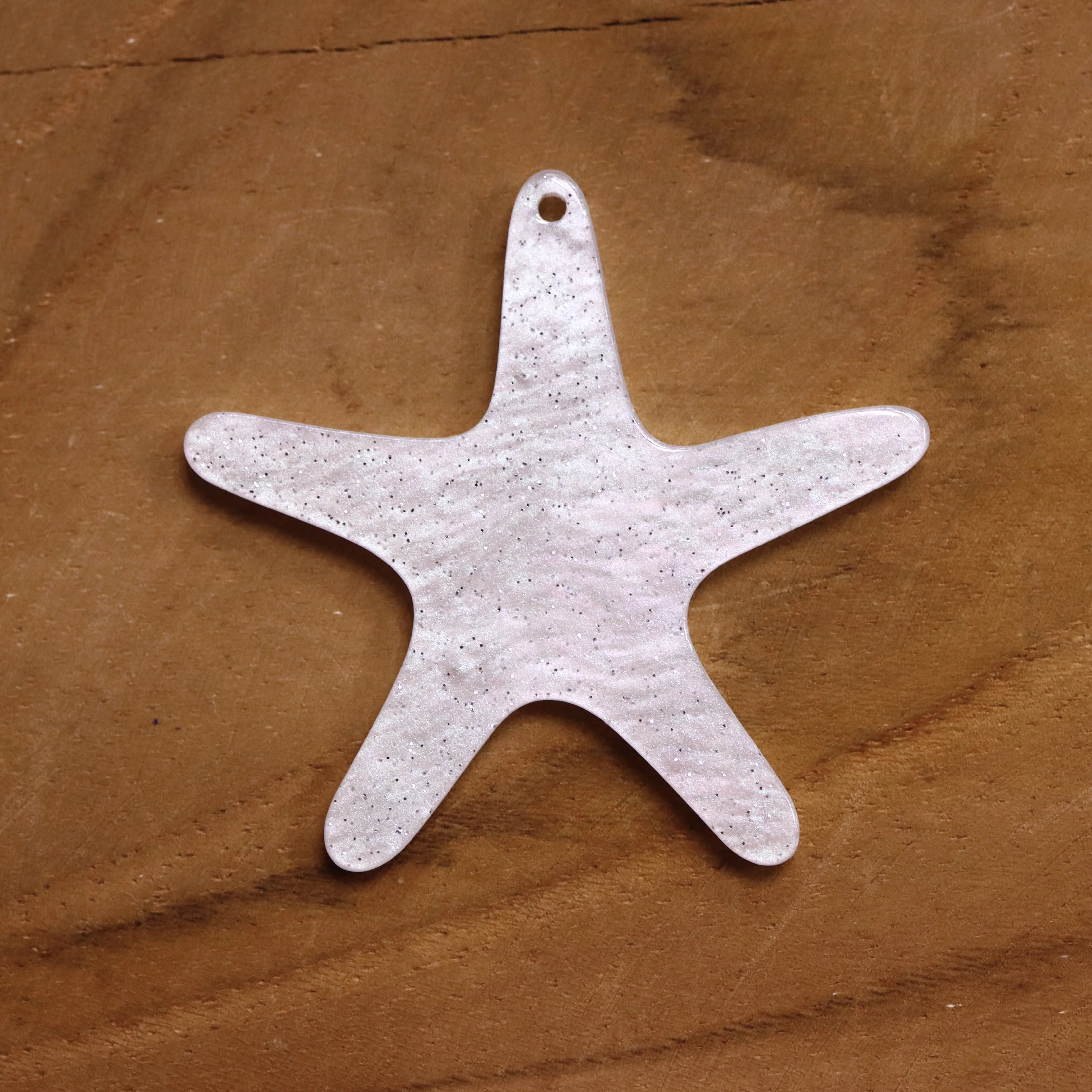 Resin hanger zeester - wit