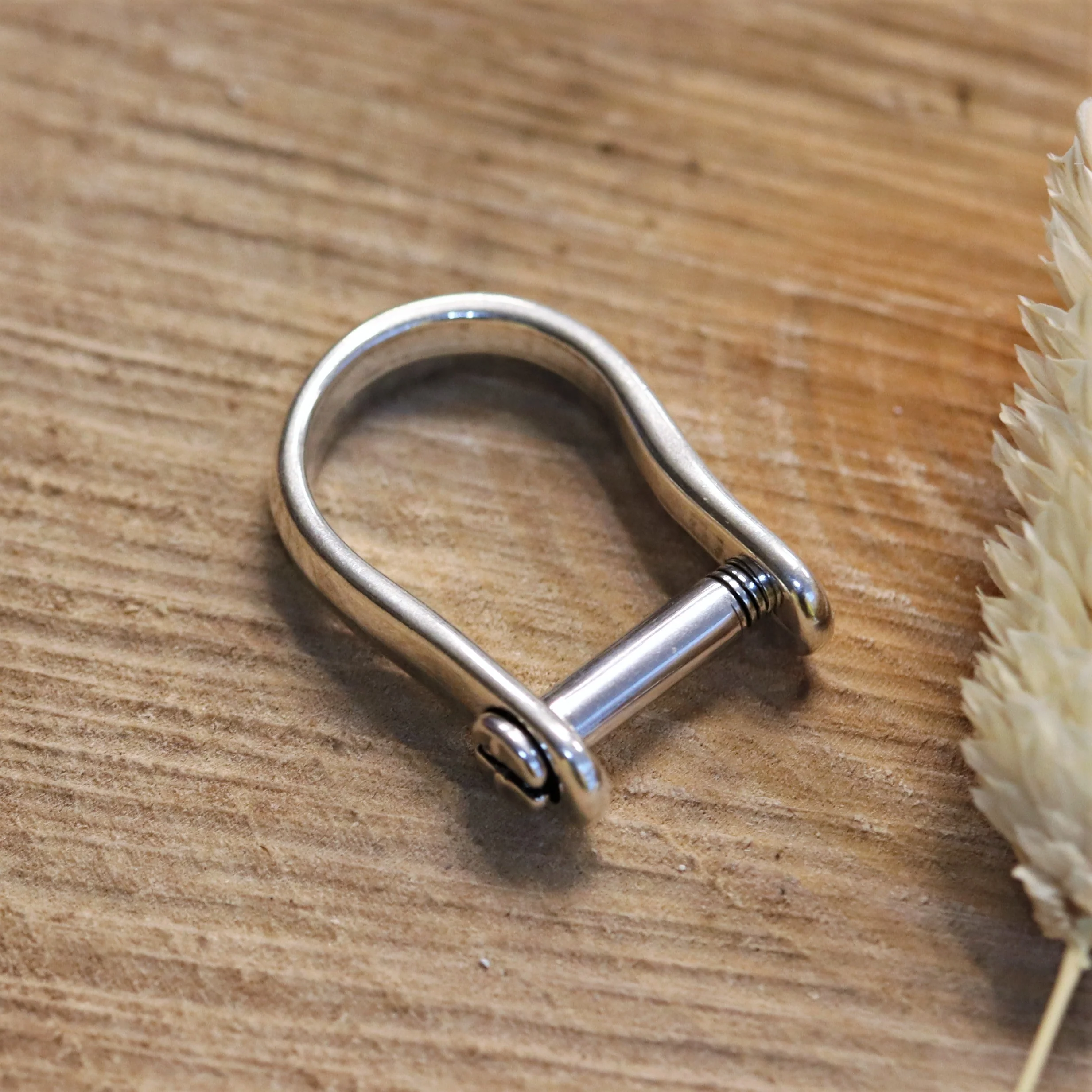 Ring met schroef DQ zilver