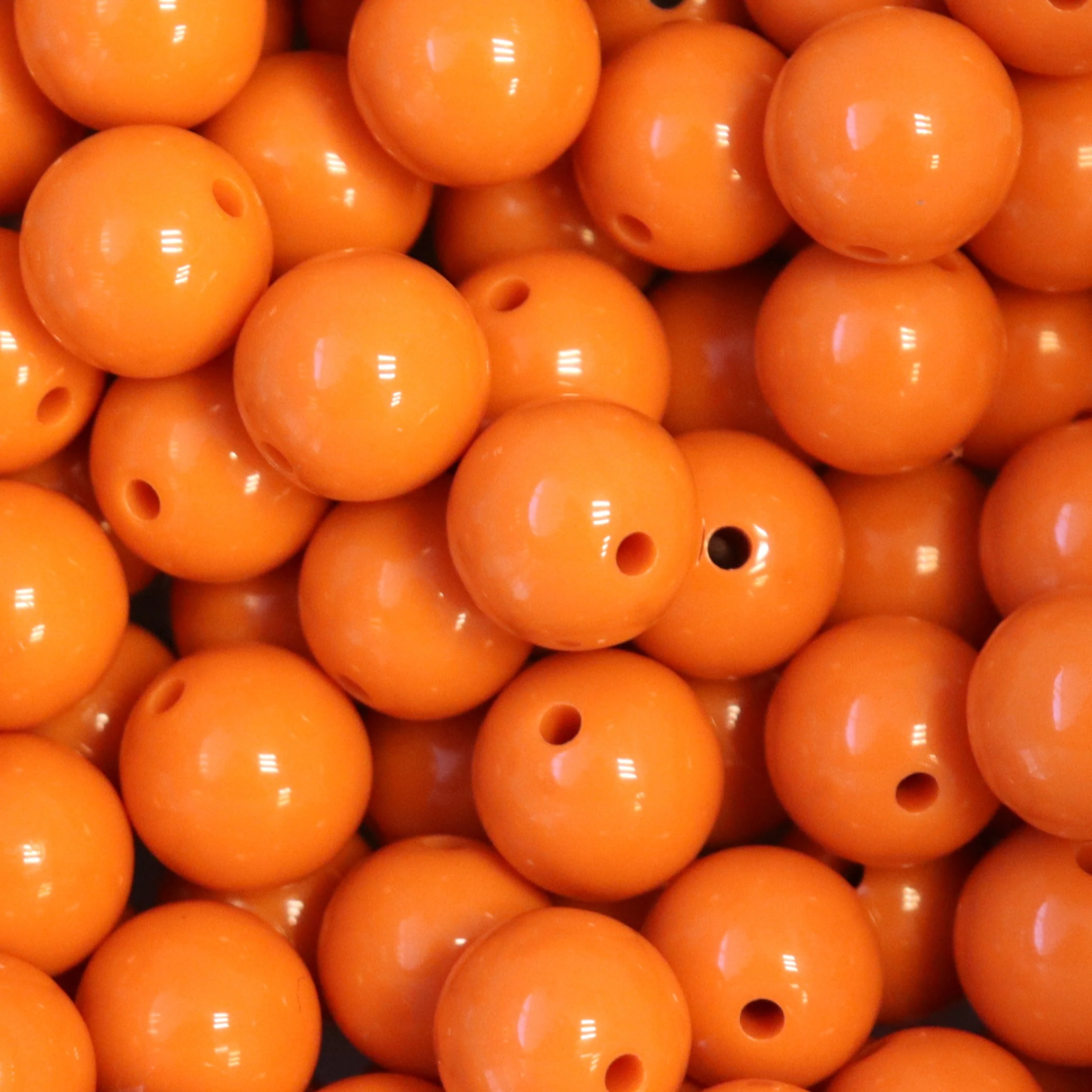 Ronde acryl kraal - oranje