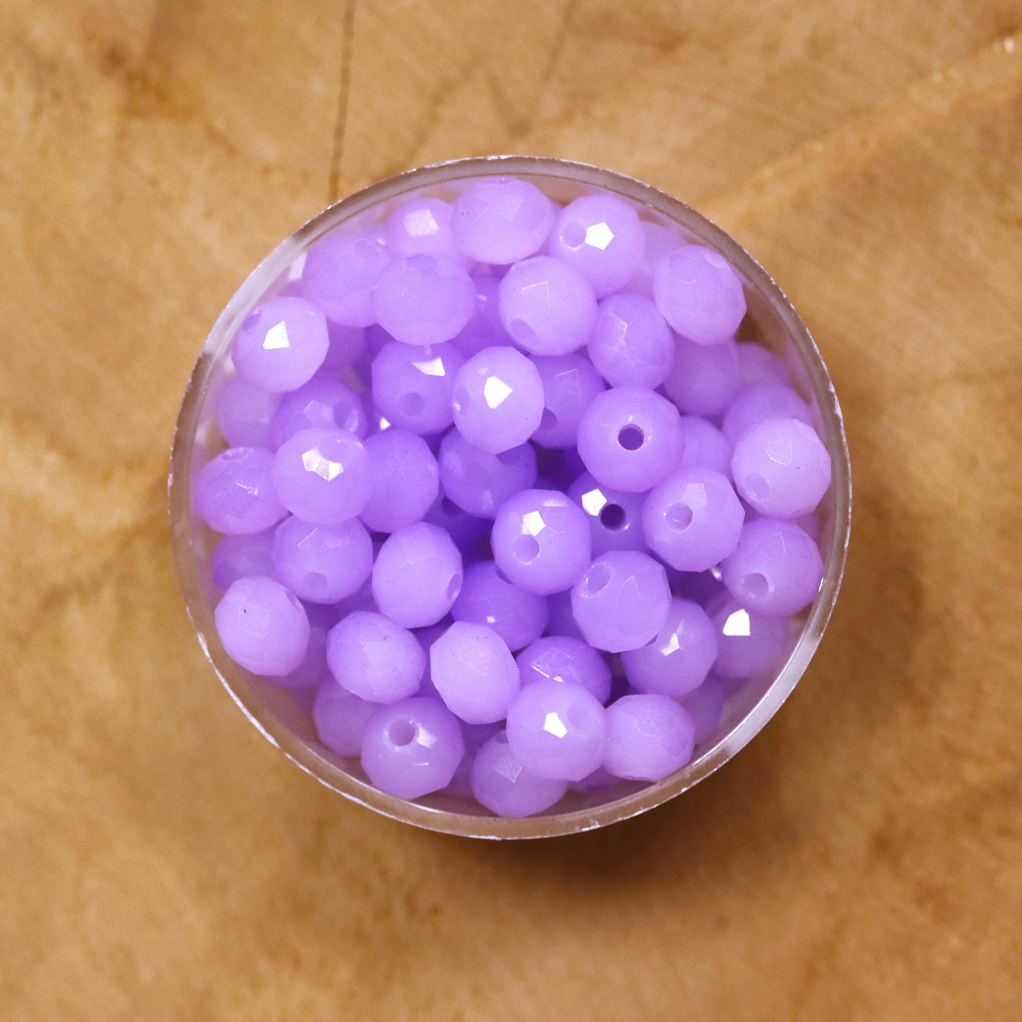 Rondel facetkralen 4x6 mm - Lila