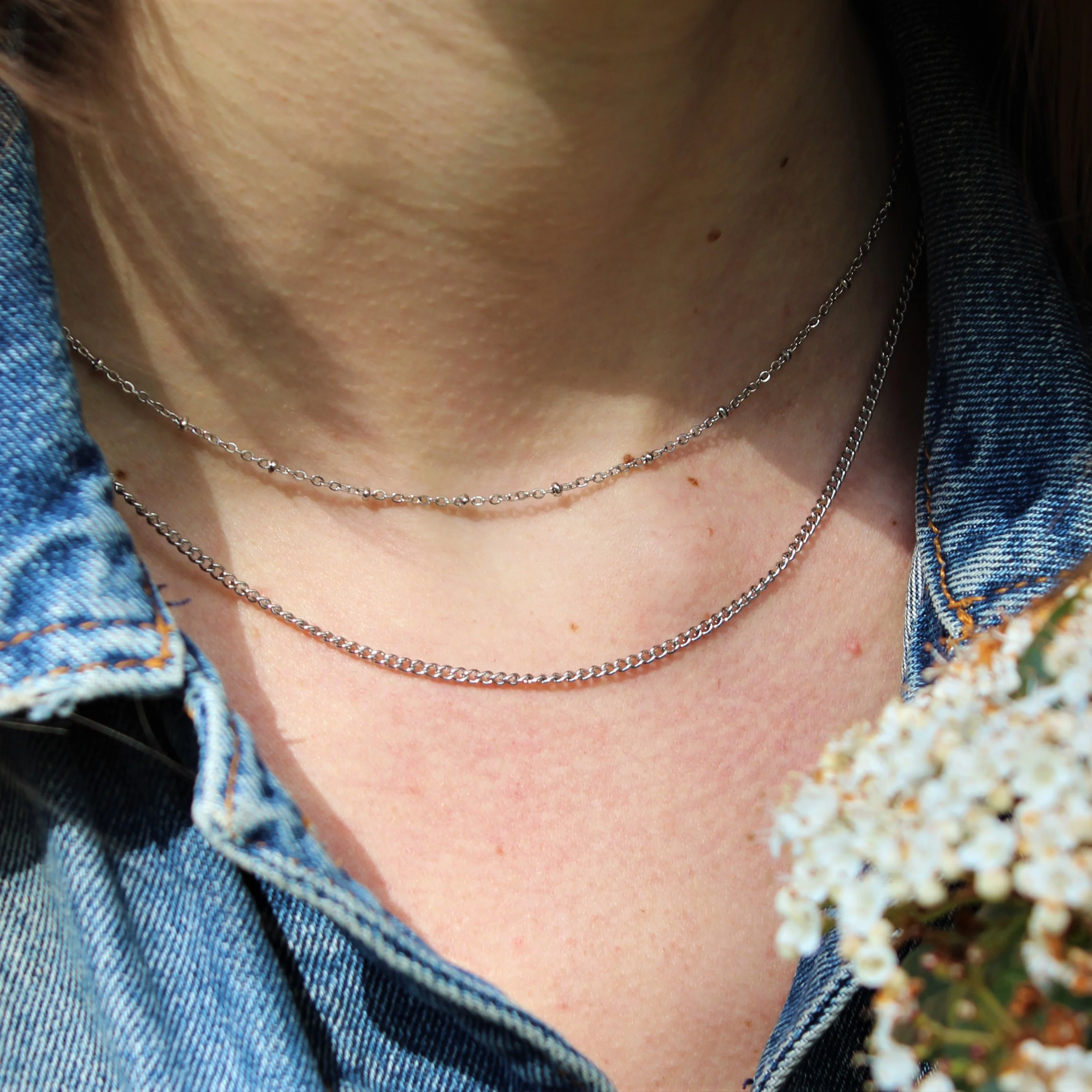 Stainless steel ketting zilver - bolletjes - Image 4
