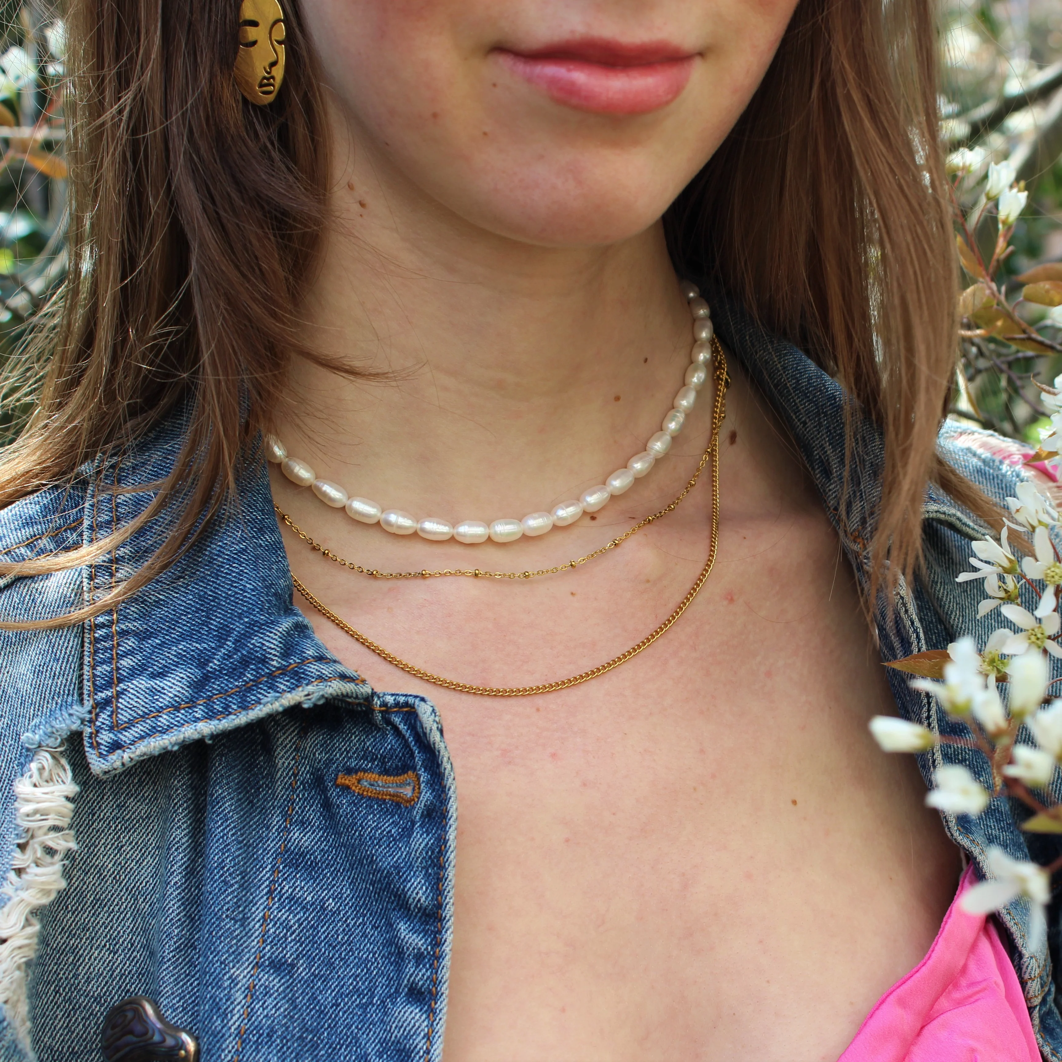 Stainless steel ketting goud - schakel - Image 3