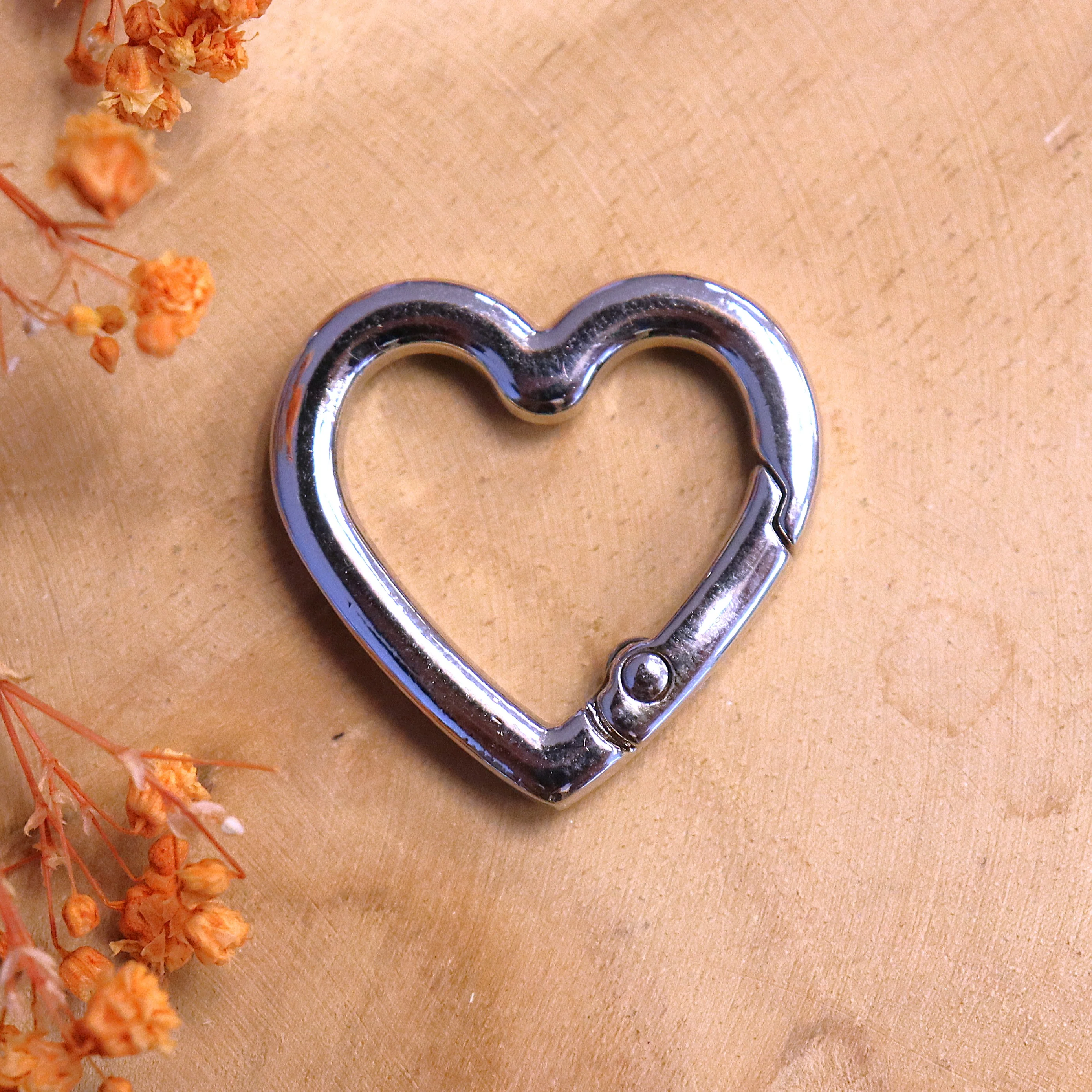 Sleutelhanger hart - zilver