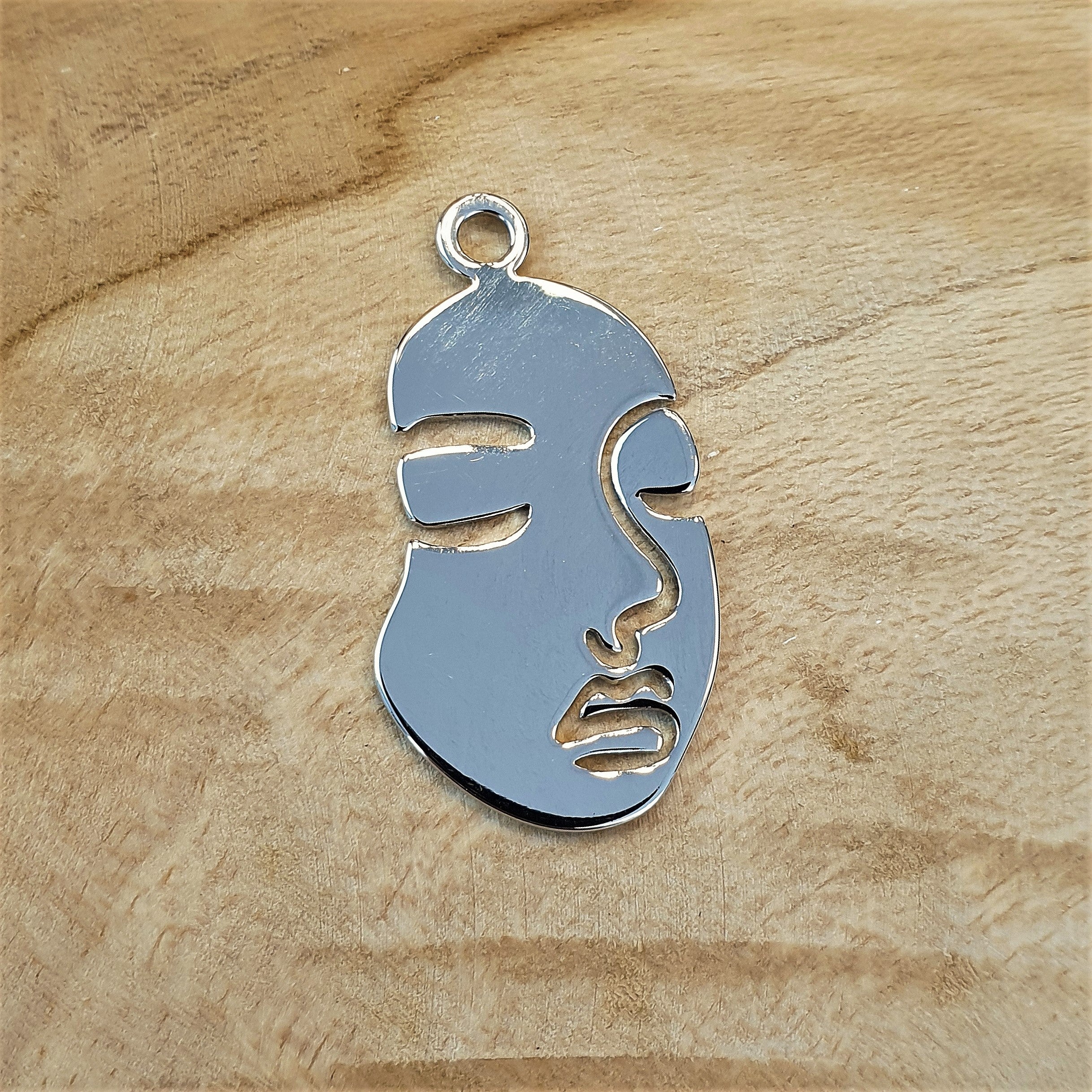 Vergulde bedel pretty face zilver