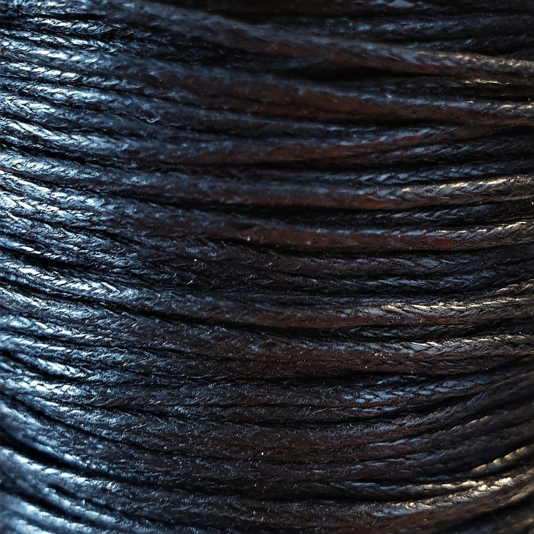 Waxkoord 1 mm zwart